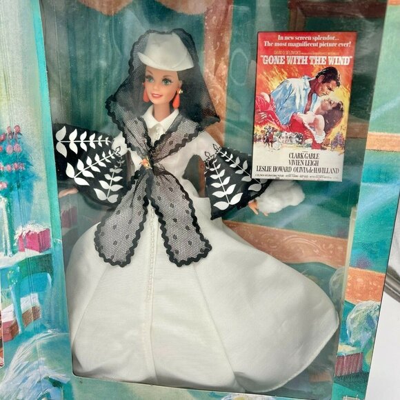 Barbie Gone With The Wind 1994 Black & White Bengaline Dress 13254 Mattel - Picture 4 of 10
